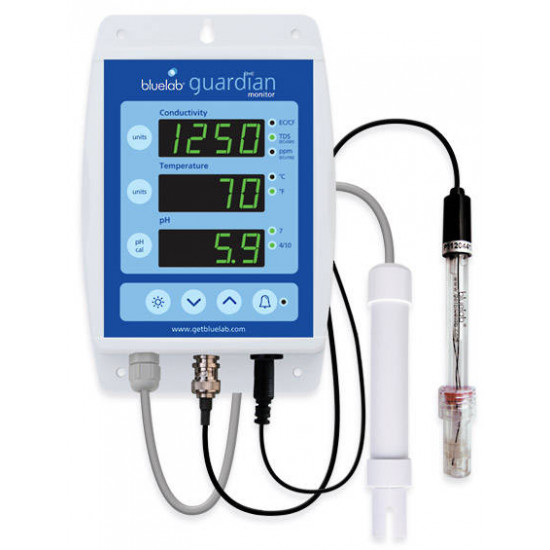 bluelab Guardian Monitor, pH/EC-Monitor, Messbereich: 0,0-14,0 pH oder 0-2500 TDS und 0-3500 ppm